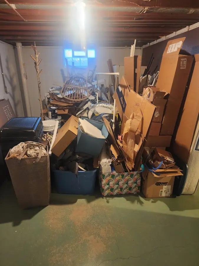 Roll-off dumpster container at job site for 8 Yard Dumpster Rental in Silver Springs